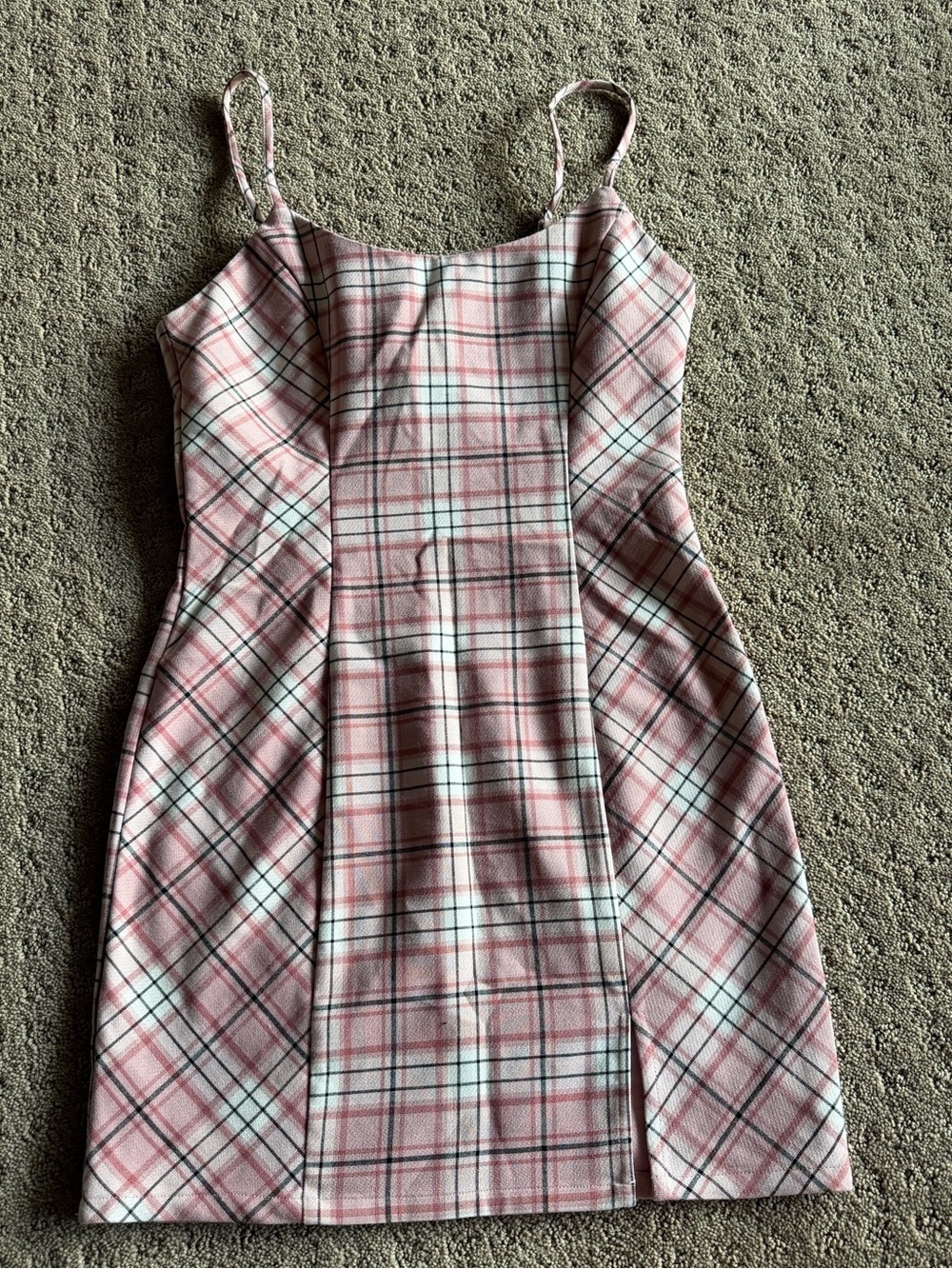 Y2K Pink Plaid Mini Dress